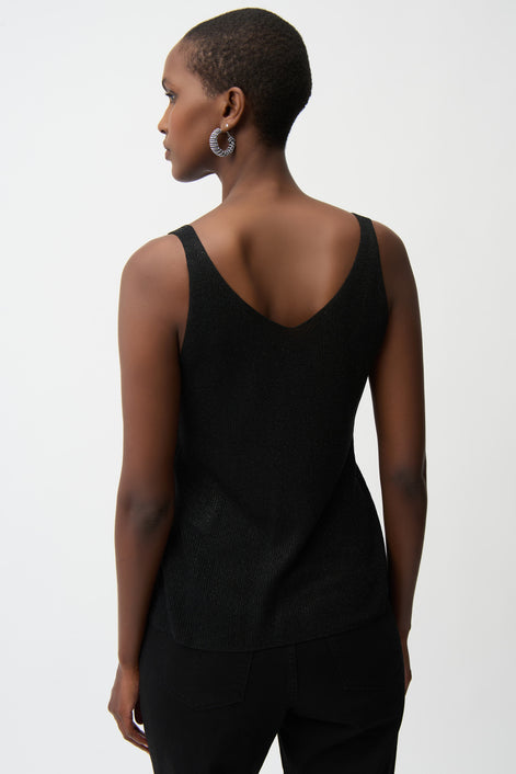 Metallic Knitted Camisole with Rhinestones 755