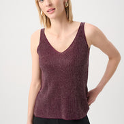 Metallic Knitted Camisole with Rhinestones 755