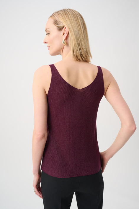 Metallic Knitted Camisole with Rhinestones 755