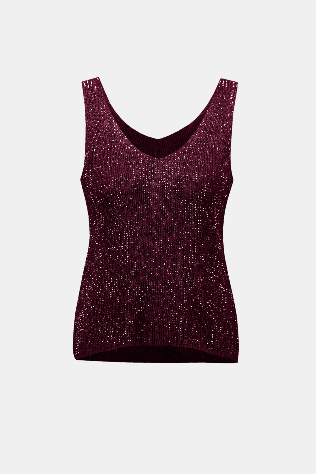 Metallic Knitted Camisole with Rhinestones 755