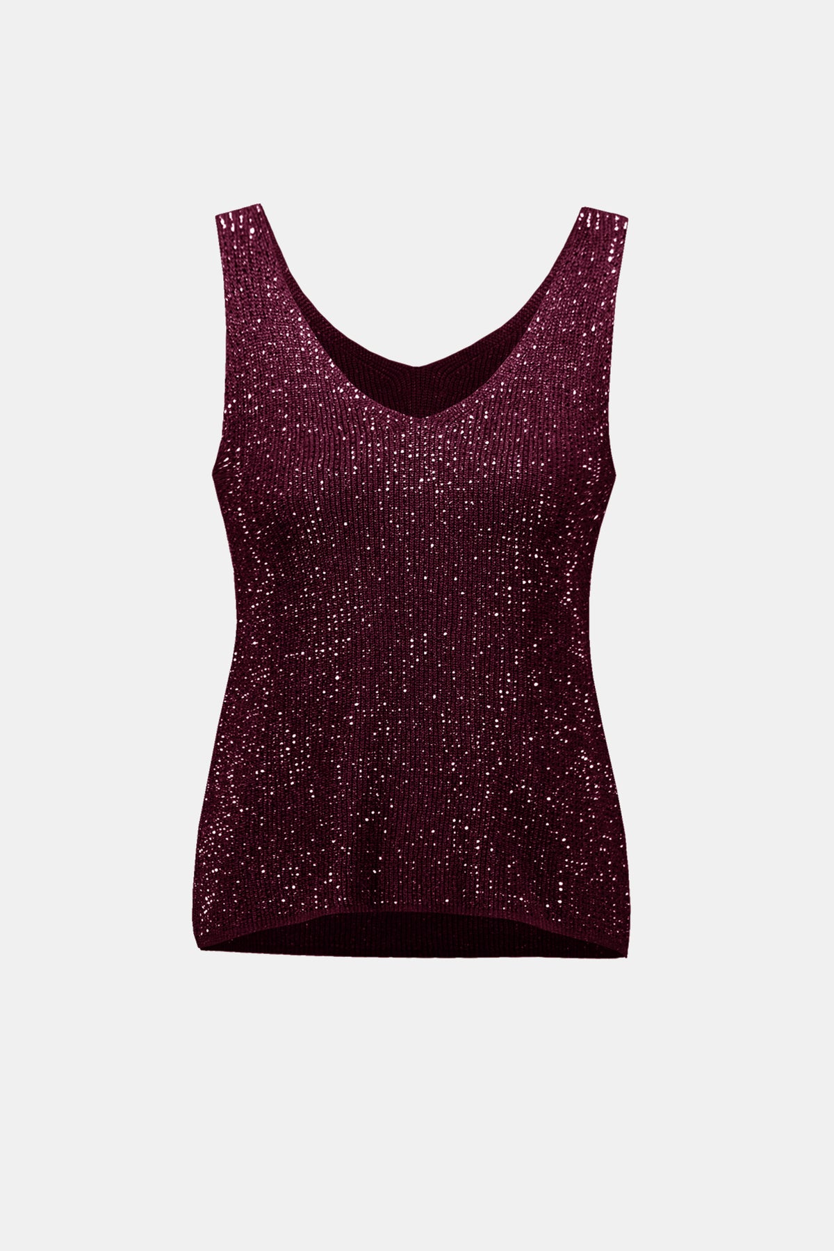 Metallic Knitted Camisole with Rhinestones 755