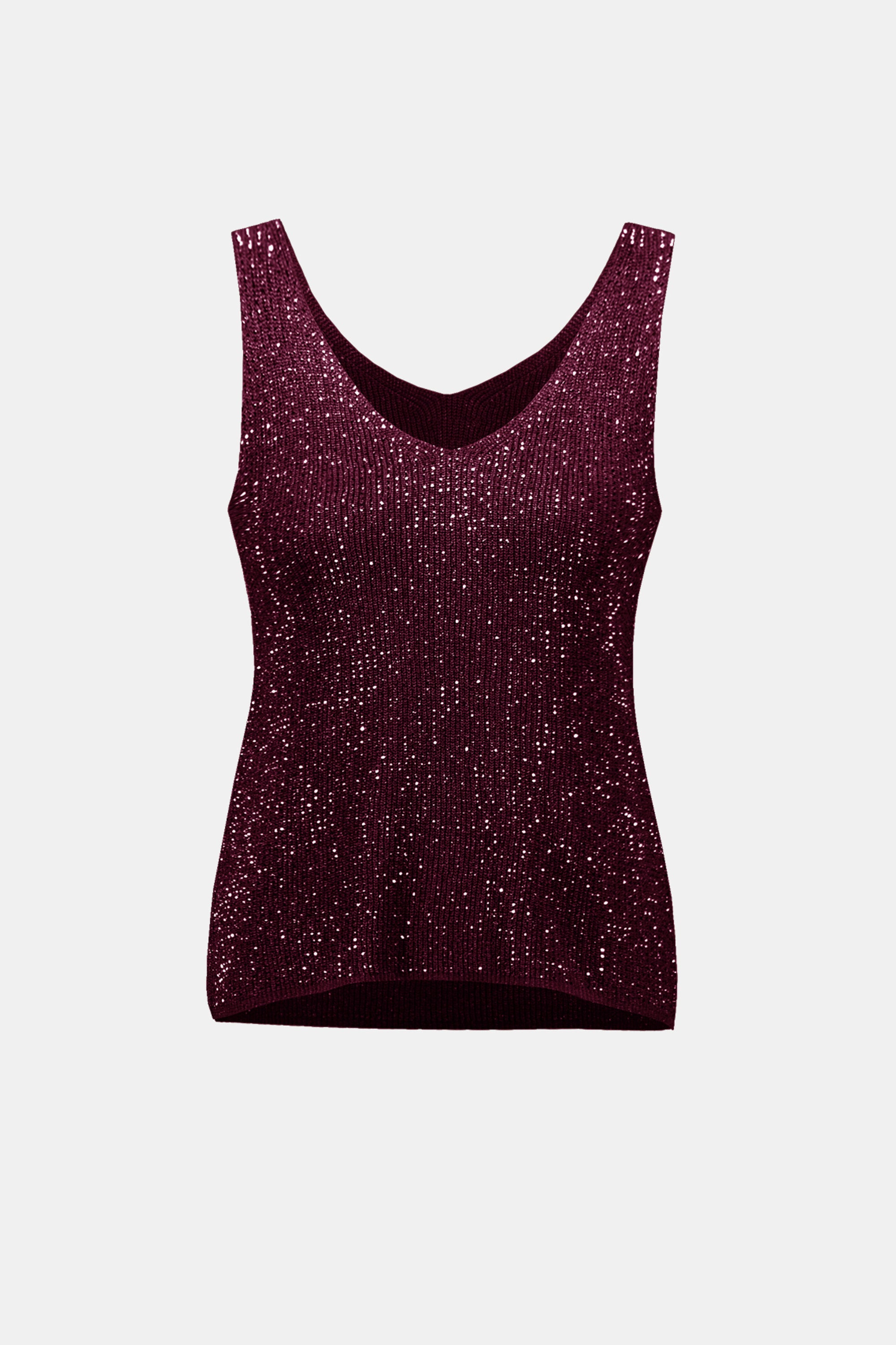 Metallic Knitted Camisole with Rhinestones 755