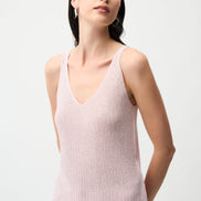 Metallic Knitted Camisole with Rhinestones 755