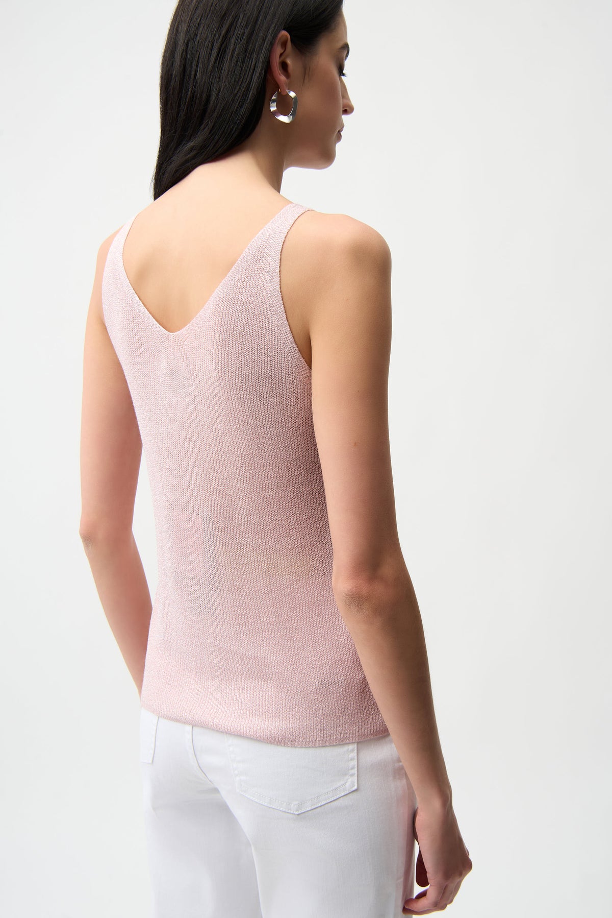 Metallic Knitted Camisole with Rhinestones 755