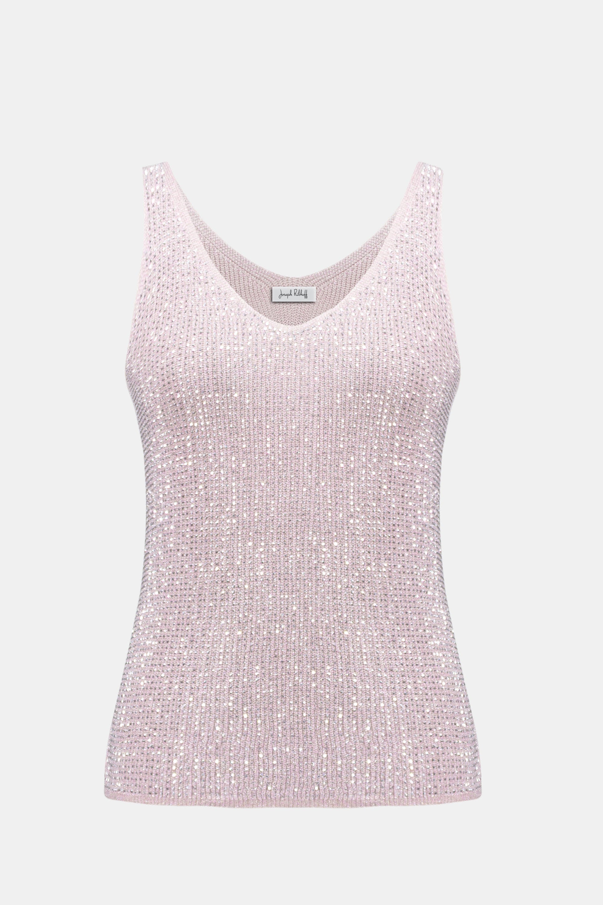 Metallic Knitted Camisole with Rhinestones 755
