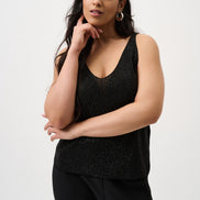Metallic Knitted Camisole with Rhinestones 755