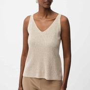 Metallic Knitted Camisole with Rhinestones 755