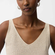 Metallic Knitted Camisole with Rhinestones 755