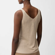 Metallic Knitted Camisole with Rhinestones 755