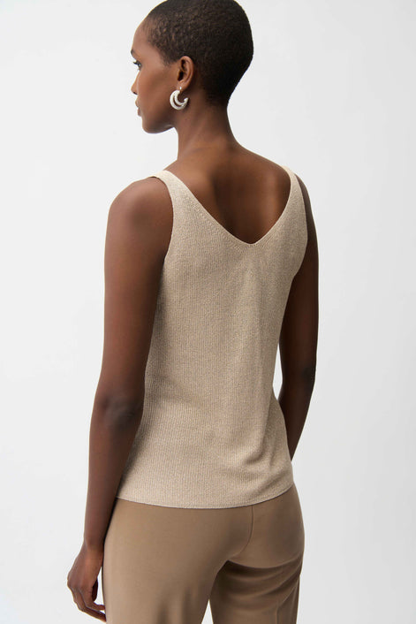 Metallic Knitted Camisole with Rhinestones 755