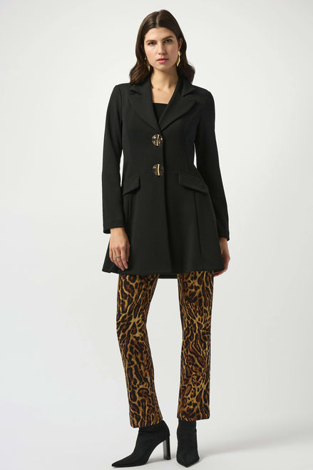 Scuba Crepe Fit and Flare Coat