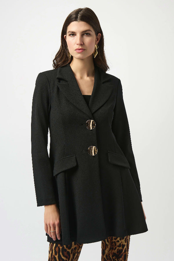 Scuba Crepe Fit and Flare Coat