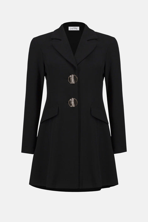 Scuba Crepe Fit and Flare Coat