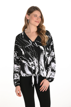 Abstract Black & White Knot Top