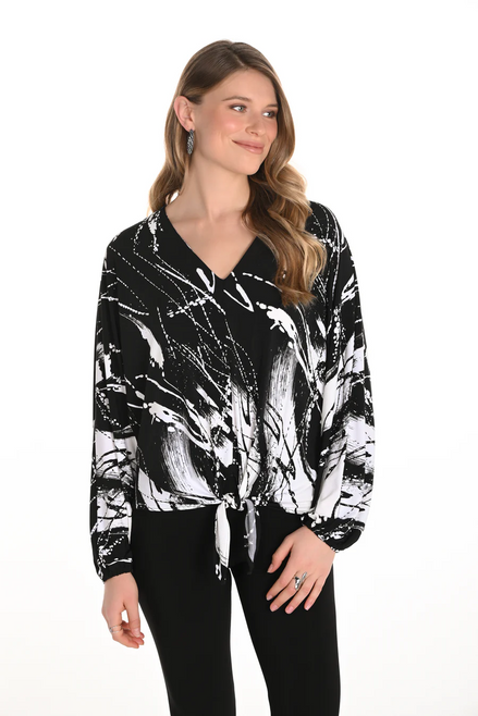 Abstract Black & White Knot Top