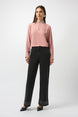 Soft Twill Top With Embellished Collar 664