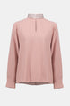 Soft Twill Top With Embellished Collar 664