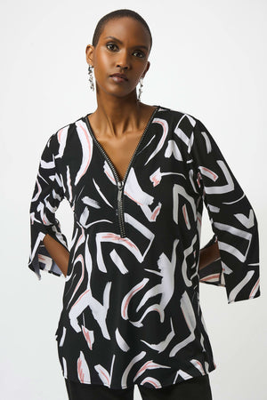 Printed Fit and Flare Tunic Top