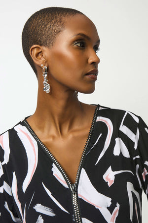 Printed Fit and Flare Tunic Top