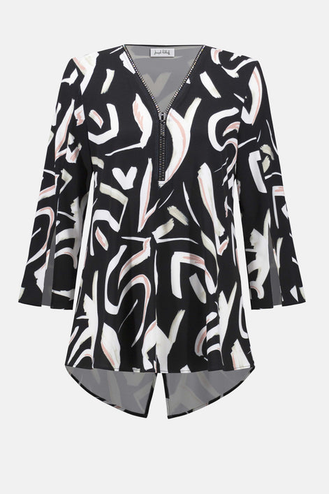 Printed Fit and Flare Tunic Top