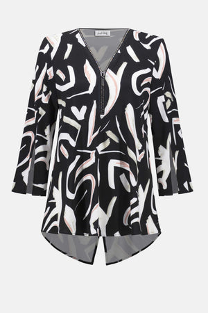 Printed Fit and Flare Tunic Top