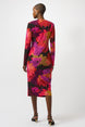 Long Sleeve Abstract Print Jersey Dress 725