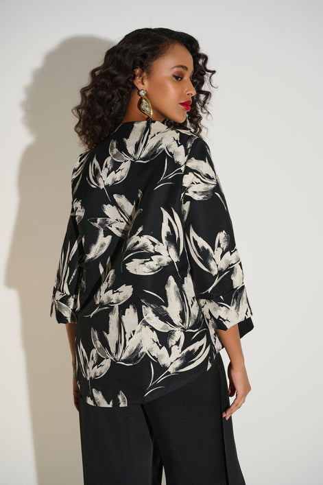 Jacquard Floral Swing Jacket