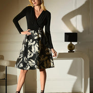 Long Sleeve Fit and Flare Dress 1613