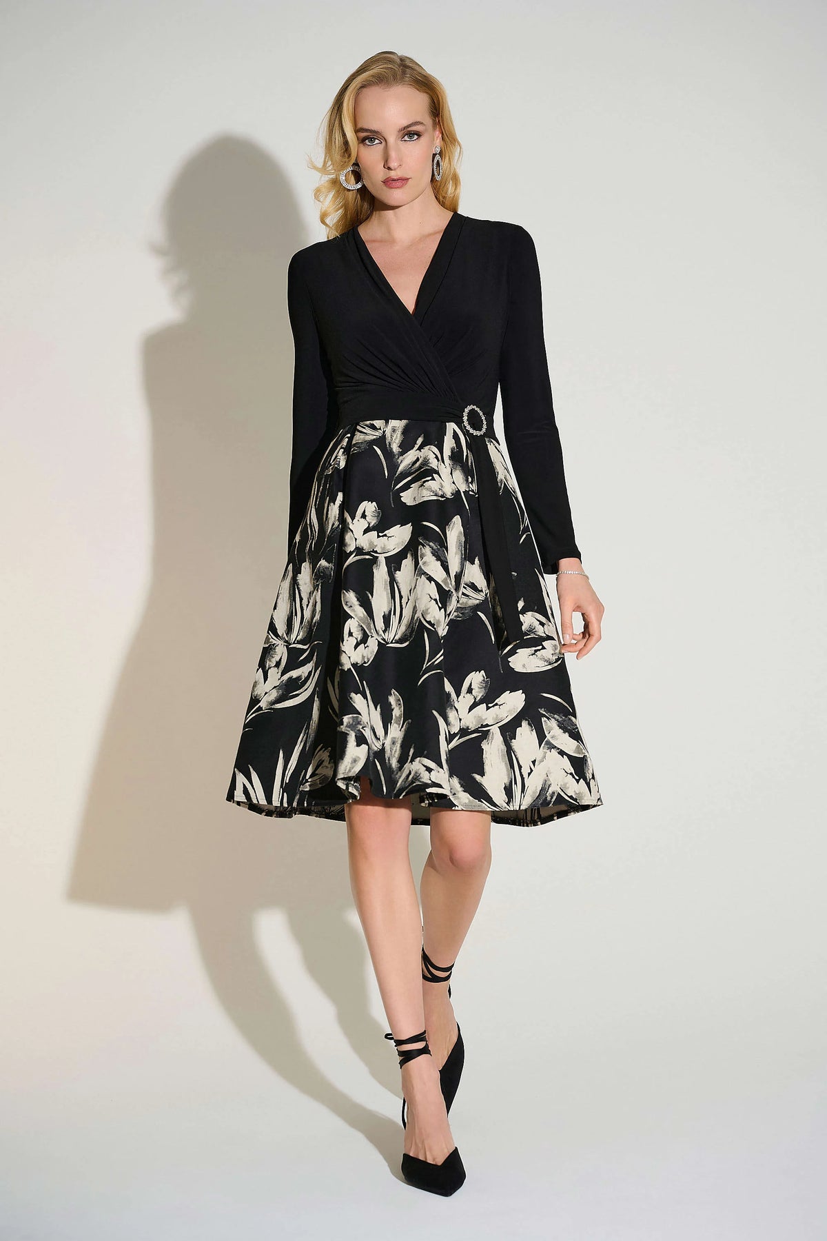 Long Sleeve Fit and Flare Dress 1613