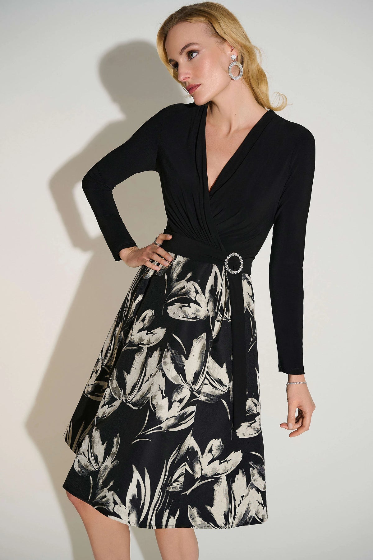 Long Sleeve Fit and Flare Dress 1613