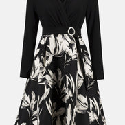 Long Sleeve Fit and Flare Dress 1613