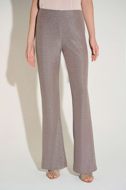 Shimmering Pull-on Pants with Flared Leg