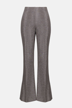 Shimmering Pull-on Pants with Flared Leg