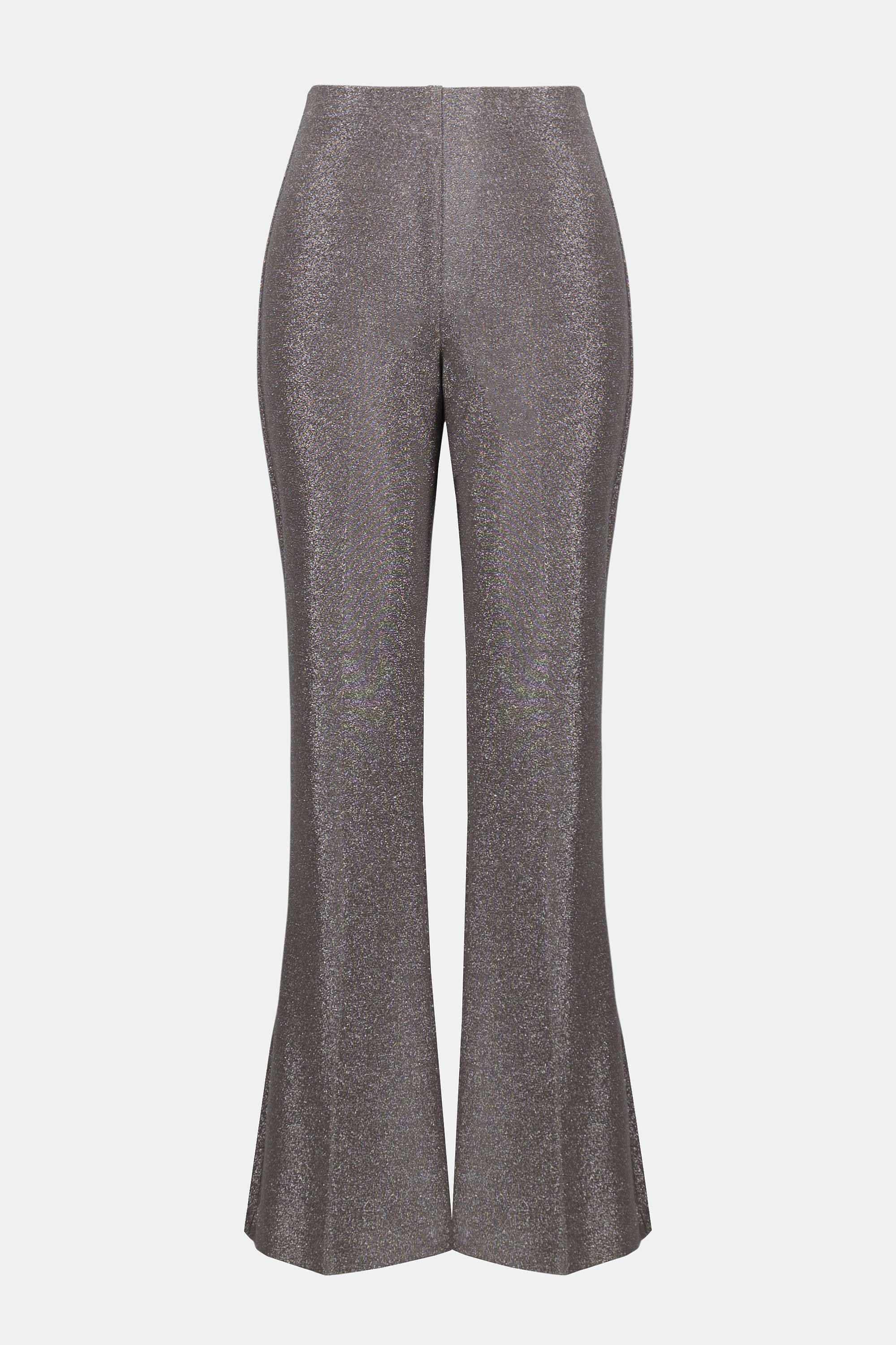 Shimmering Pull-on Pants with Flared Leg