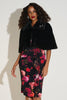 Faux Fur Cape with Embellished Brooch 816