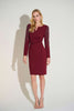 Scuba Crepe Sheath Dress With Embellished Sleeves 691