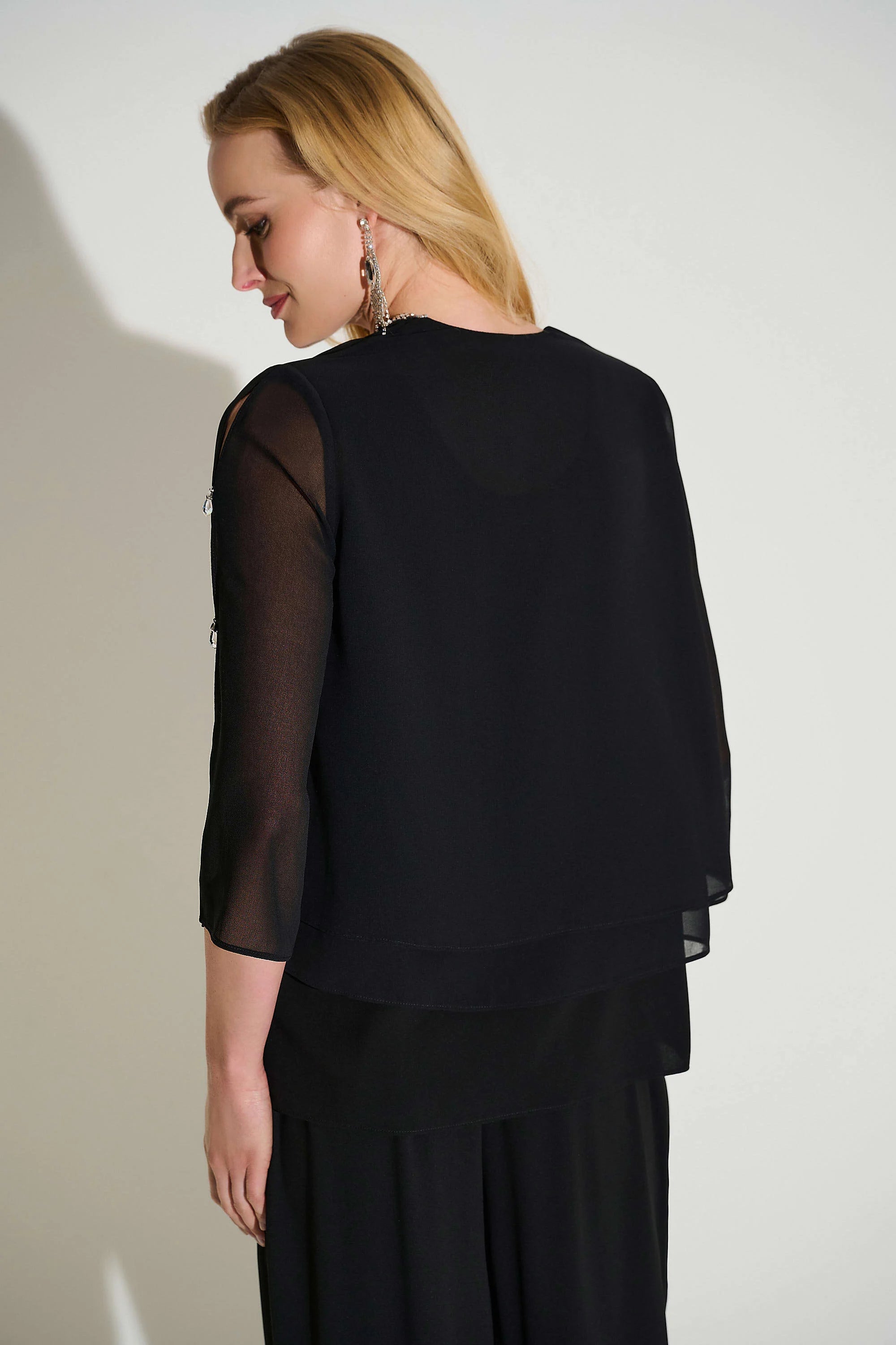 Layered Chiffon 2 piece set with Rhinestone Detail