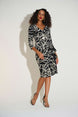 V Neck Foiled Sheath Dress 1616