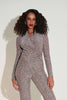 Shimmer Wrap Top with Long Sleeves