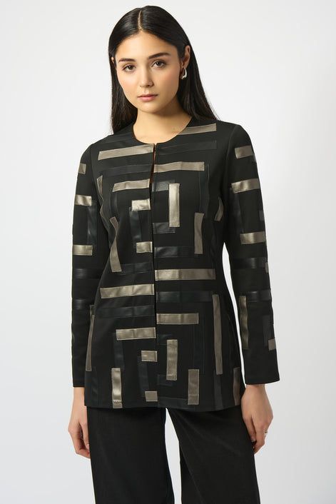 Geometric Long-Sleeve Jacket 826