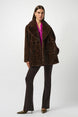 Leopard Print Faux Fur Jacket 606