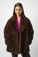 Leopard Print Faux Fur Jacket 606