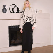Silky Knit Pull-On Maxi Skirt 608