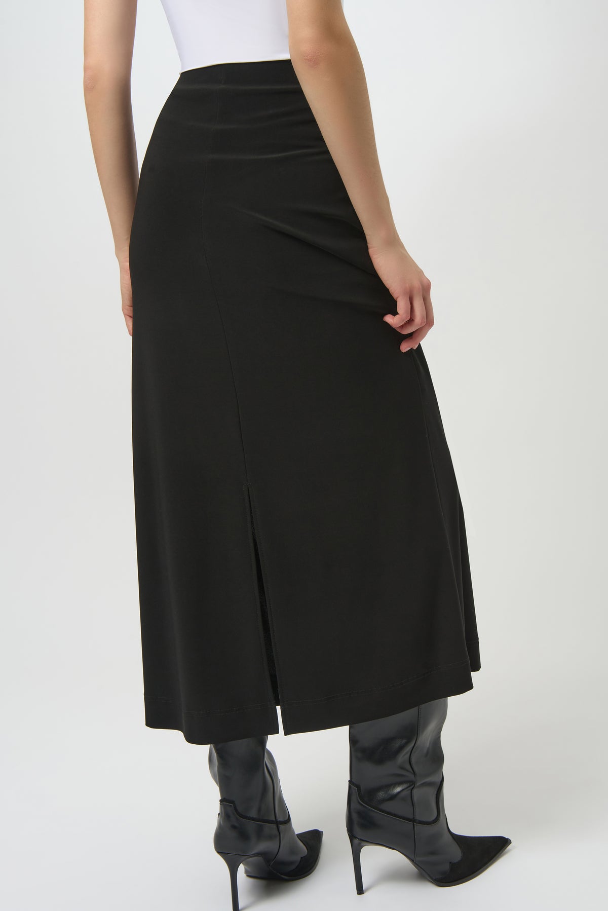 Silky Knit Pull-On Maxi Skirt 608