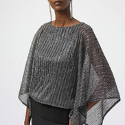Metallic Butterfly Sleeve Style Blouse 778