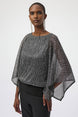 Metallic Butterfly Sleeve Style Blouse 778