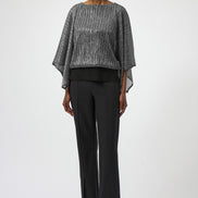 Metallic Butterfly Sleeve Style Blouse 778
