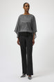Metallic Butterfly Sleeve Style Blouse 778