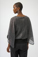 Metallic Butterfly Sleeve Style Blouse 778