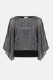 Metallic Butterfly Sleeve Style Blouse 778
